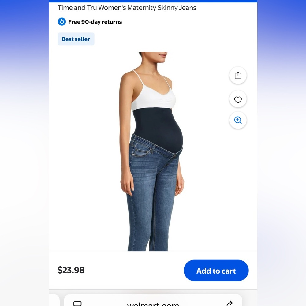 Time and Tru Maternity Jeans - Medium Wash